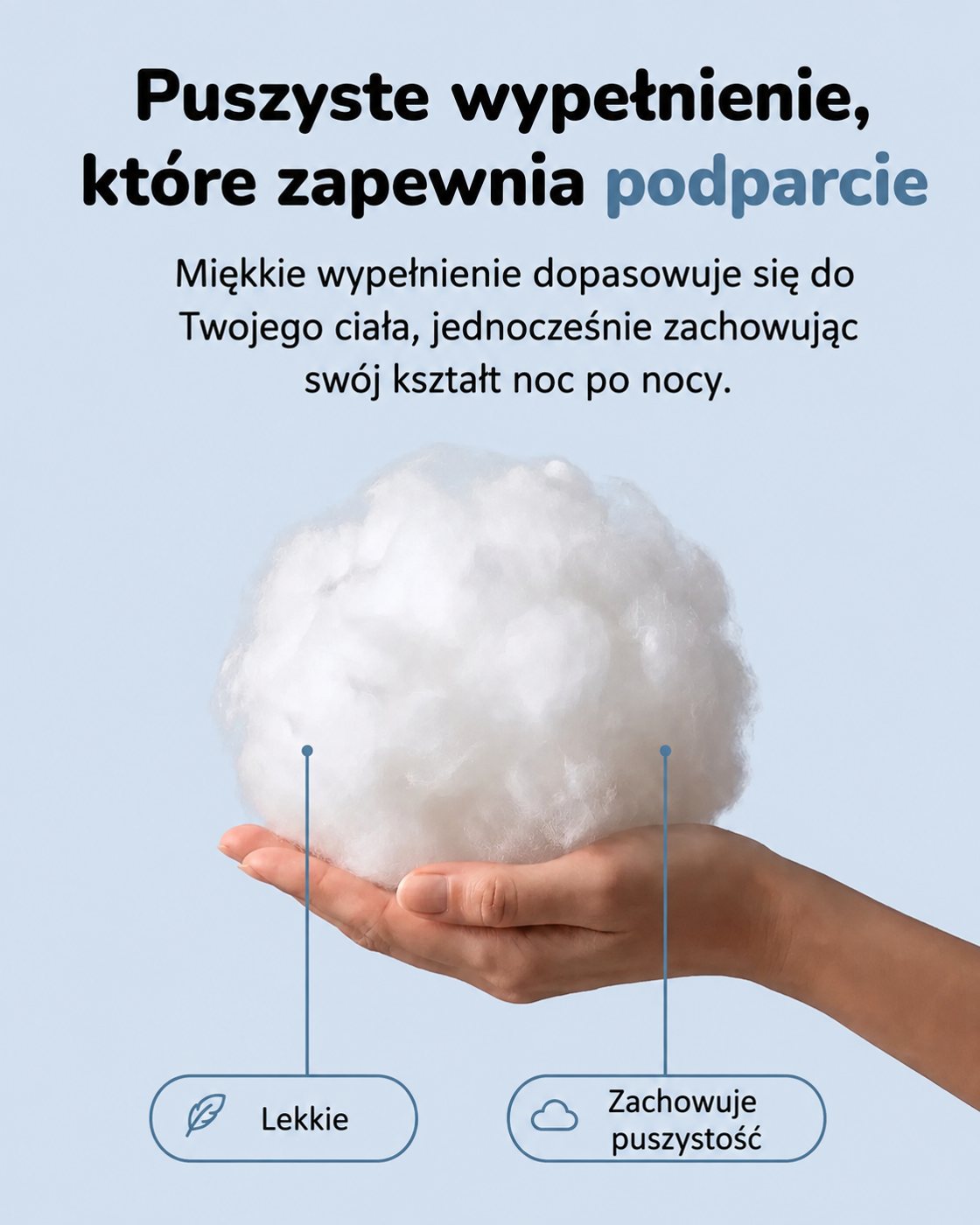 Poduszka tulori do spania na boku