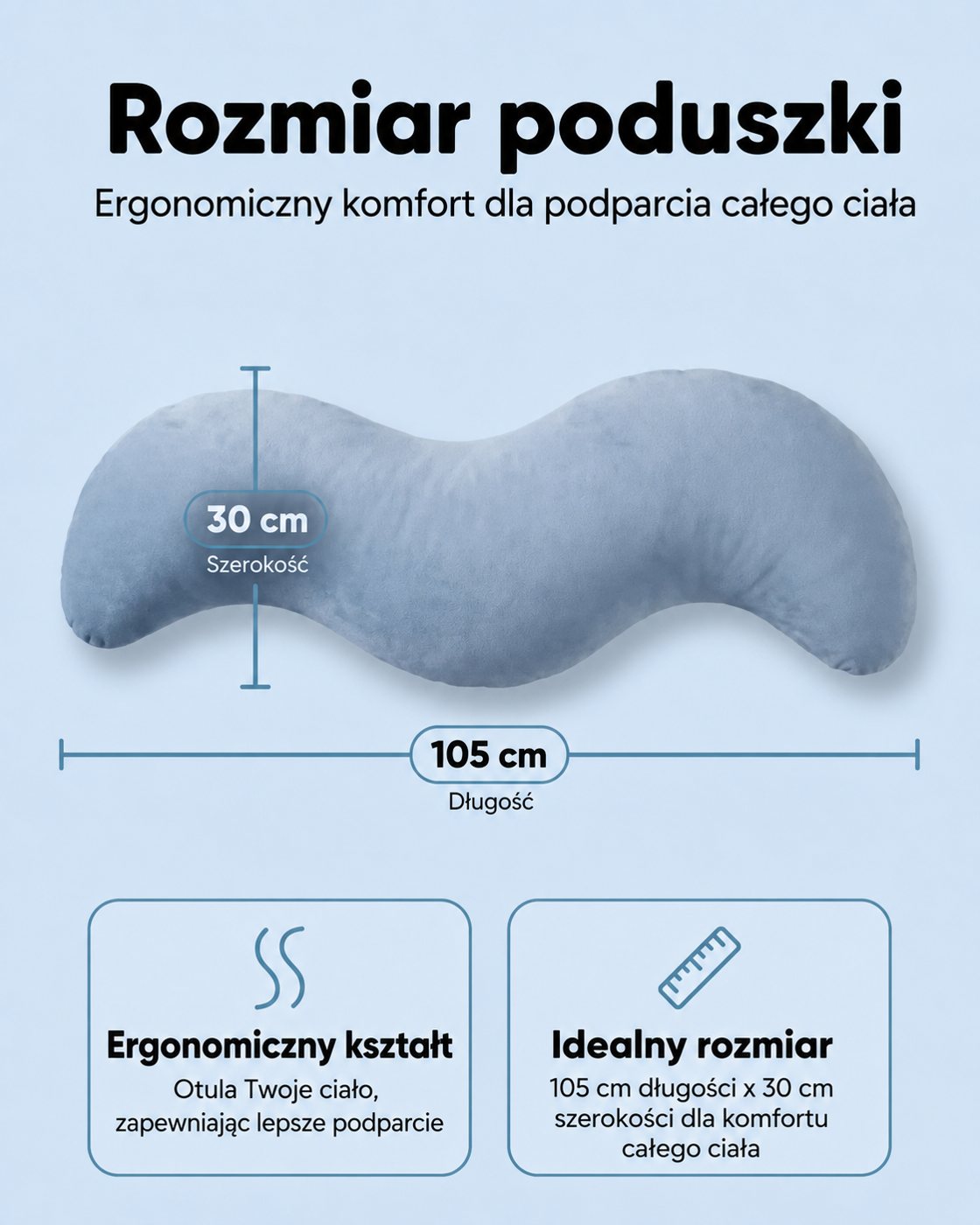 Poduszka tulori do spania na boku